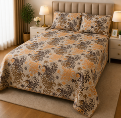 PRINTED PURE COTTON BEDSHEET ASH-4091