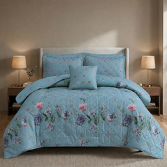 SIGNATURE SKY LEAF COTTON COMFORTER SET-7PCS