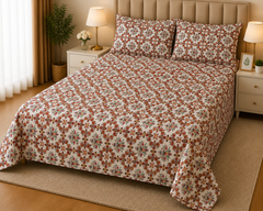 PRINTED PURE COTTON BEDSHEET ASH-4092