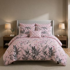SIGNATURE PINKOUN COTTON COMFORTER SET-7PCS