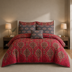 SIGNATURE JHUMKA COTTON COMFORTER SET-7PCS