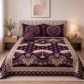 Plush Velvet 4-Piece Bedsheet Set-DZ0018