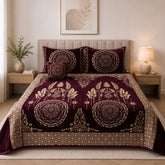 Plush Velvet 4-Piece Bedsheet Set-DZ0019