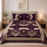Plush Velvet 4-Piece Bedsheet Set-DZ0037