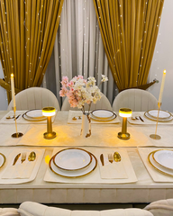 Second Beige Mats Dining Table Set