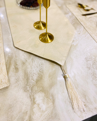 Beige Mats Dining Table Set