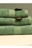 Prev  Next  Green Cotton Towel Set – Pack of 3, Soft & Absorbent