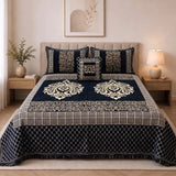 Plush Velvet 4-Piece Bedsheet Set-DZ0056