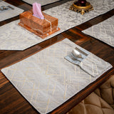 Nova Charcoal Embossed Textured Table Set