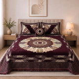 Plush Velvet 4-Piece Bedsheet Set-DZ0058