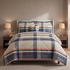 GREEN VERCASE ASH-1021  COTTON COMFORTER SET-7PCS