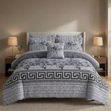 PRINTED SATEEN BEDSHEET SET ASH-4078
