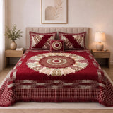 Plush Velvet 4-Piece Bedsheet Set-DZ0061