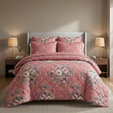 SIGNATURE PINK COTTON COMFORTER SET-7PCS