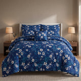 GREEN VERCASE ASH-1021  COTTON COMFORTER SET-7PCS