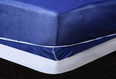 Terry Waterproof Mattress Protector - Blue