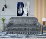 Twill Jersey Sofa Covers - Elastic Sofa Covers - Gray