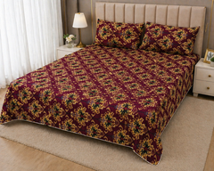 PRINTED PURE COTTON BEDSHEET ASH-4077