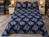 JASMINE DARK PRINTED PURE COTTON BEDSHEET ASH-4007