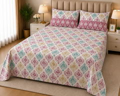 PRINTED PURE COTTON BEDSHEET ASH-4071