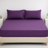 SIGNATURE FITTED COTTON STRIPE BEDSHEET-S01