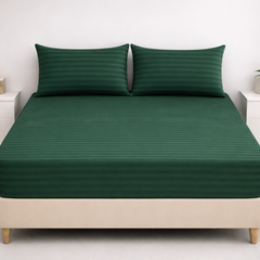 SIGNATURE FITTED COTTON STRIPE BEDSHEET-S02