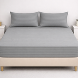 SIGNATURE FITTED COTTON STRIPE BEDSHEET-S03