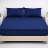 SIGNATURE FITTED COTTON STRIPE BEDSHEET-S05