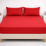 SIGNATURE FITTED COTTON STRIPE BEDSHEET-S06