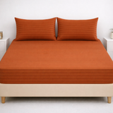 SIGNATURE FITTED COTTON STRIPE BEDSHEET-S07