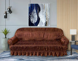 Twill Jersey Sofa Covers - Elastic Sofa Covers - Copper