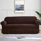 Zebra Velvet Turkish Sofa Cover - Brown