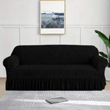 Zebra Velvet Turkish Sofa Cover - Black