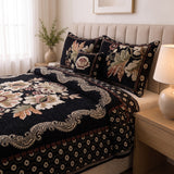 Plush Velvet 4-Piece Bedsheet Set-DZ003