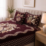 Plush Velvet 4-Piece Bedsheet Set-DZ0022