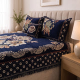 Plush Velvet 4-Piece Bedsheet Set-DZ0043