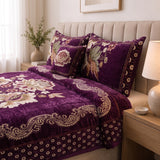 Plush Velvet 4-Piece Bedsheet Set-DZ002