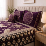 Plush Velvet 4-Piece Bedsheet Set-DZ0018