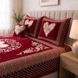 Plush Velvet 4-Piece Bedsheet Set-DZ0025