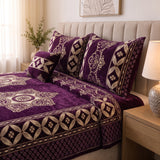 Plush Velvet 4-Piece Bedsheet Set-DZ0026