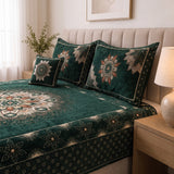 Plush Velvet 4-Piece Bedsheet Set-DZ0035