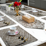 Nova Charcoal Embossed Textured Table Set