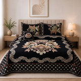 Plush Velvet 4-Piece Bedsheet Set-DZ003
