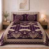 Plush Velvet 4-Piece Bedsheet Set-DZ0018