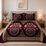 Plush Velvet 4-Piece Bedsheet Set-DZ0019