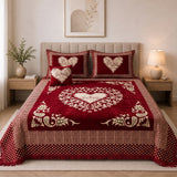 Plush Velvet 4-Piece Bedsheet Set-DZ0025