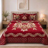 Plush Velvet 4-Piece Bedsheet Set-DZ0031