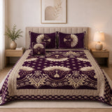 Plush Velvet 4-Piece Bedsheet Set-DZ0037
