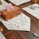 Nova Charcoal Embossed Textured Table Set
