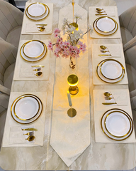 Second Beige Mats Dining Table Set